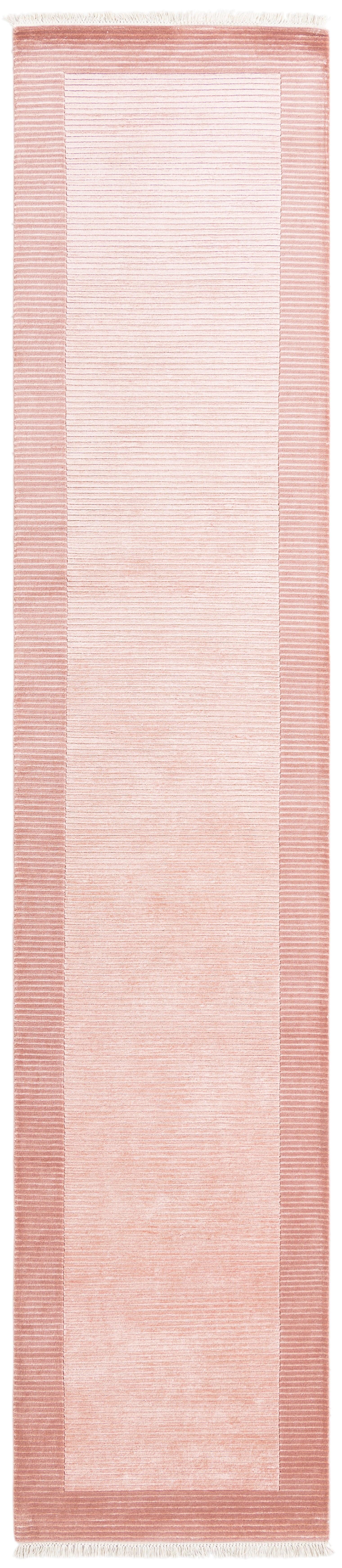 Hadorn Darya-印度 79x396 带粉红色手摇织机印度地毯