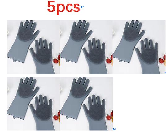 Silicone Dishwashing Gloves Pet Brush Gloves