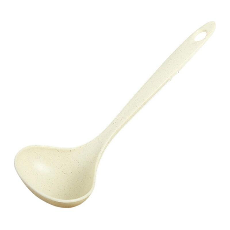 Soup Spoon with Hanging Hole Nordic Style Anti-scald Long Handle Non-slip Tableware Thicken Dinner S