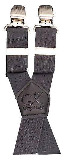 Knightsbridge Neckwear XL Plain Clip Style Braces - Grey