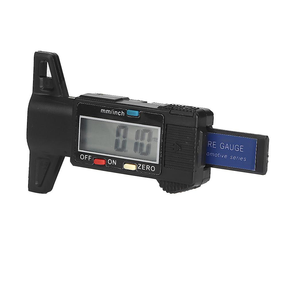 Wheel Thread Depth Gauge 0~25.4mm/1in Car Tyre Thread Depth Meter for Multiple PurposeBlack