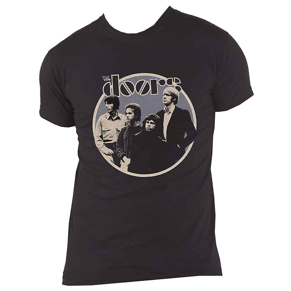 The Doors - Retro Circle (T-Shirt) Black / XL, image size:1000x1000