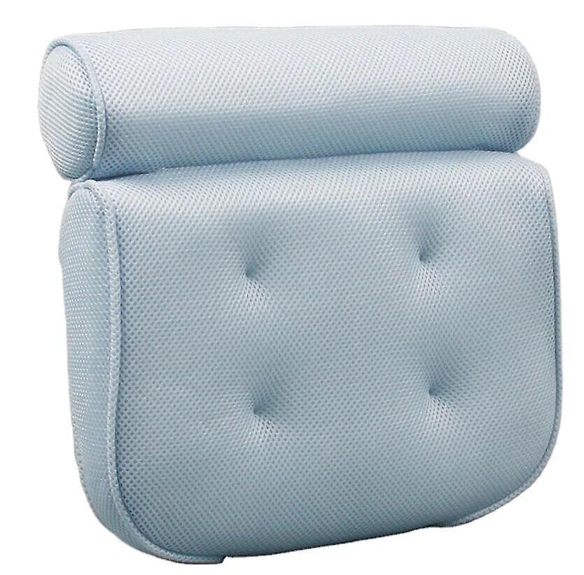 Square Memory Soft 3d Air Mesh Washable Spa Bath Pillow With Head Neck Shoulder