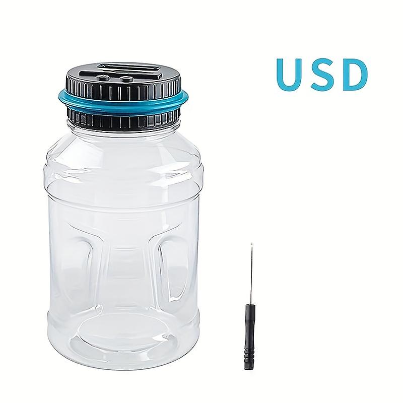 500 +コイン容量デジタルマネーカウンタージャー - キッズインタラクティブ貯金箱電池式(バッテリ