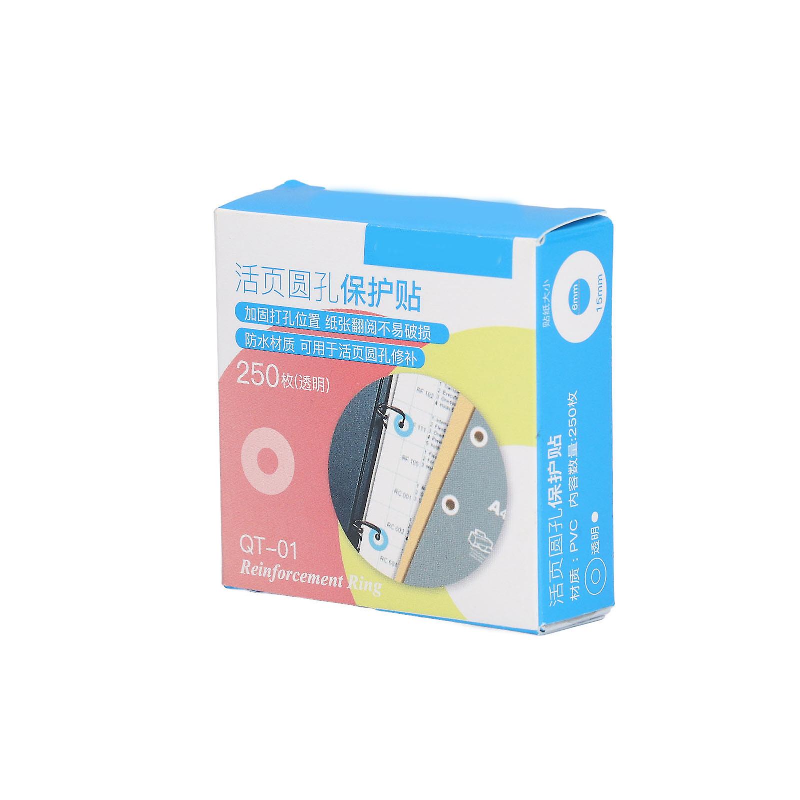 Hole Punch Reinforcers Stickers DIY Production PVC Waterproof Simple Operation Reinforcement LabelsTransparent