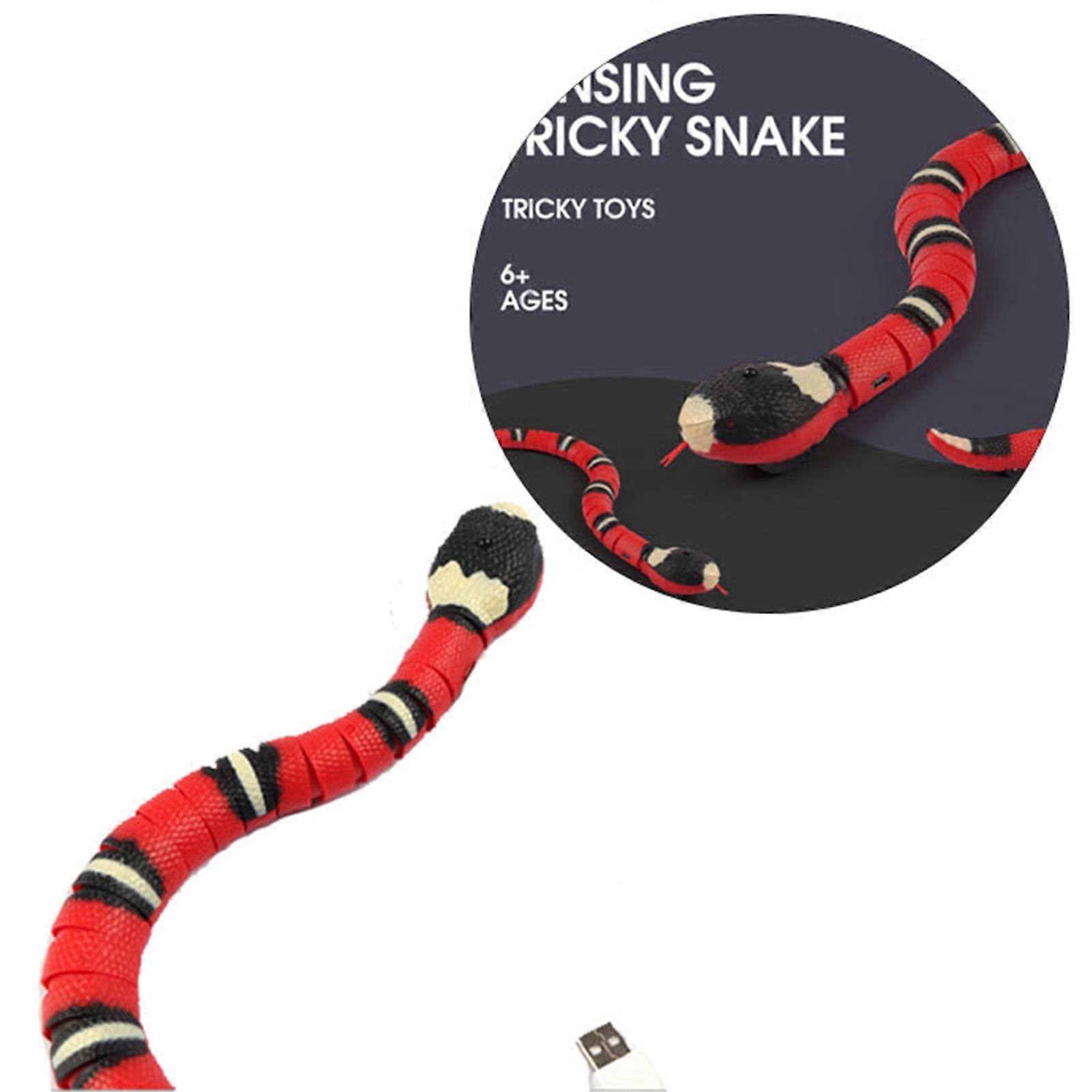 Interactive Cat Toy Smart Sensing Electronic Toy Snake Simulation Animal Model for Pet Training 