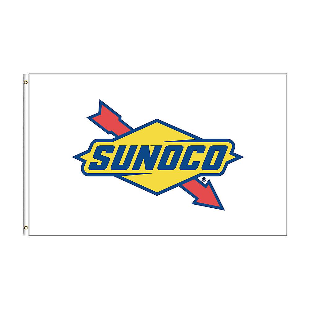 3x5 Ft Sunoco Logo Flag Polyester Printed Racing Car Banner For Decor