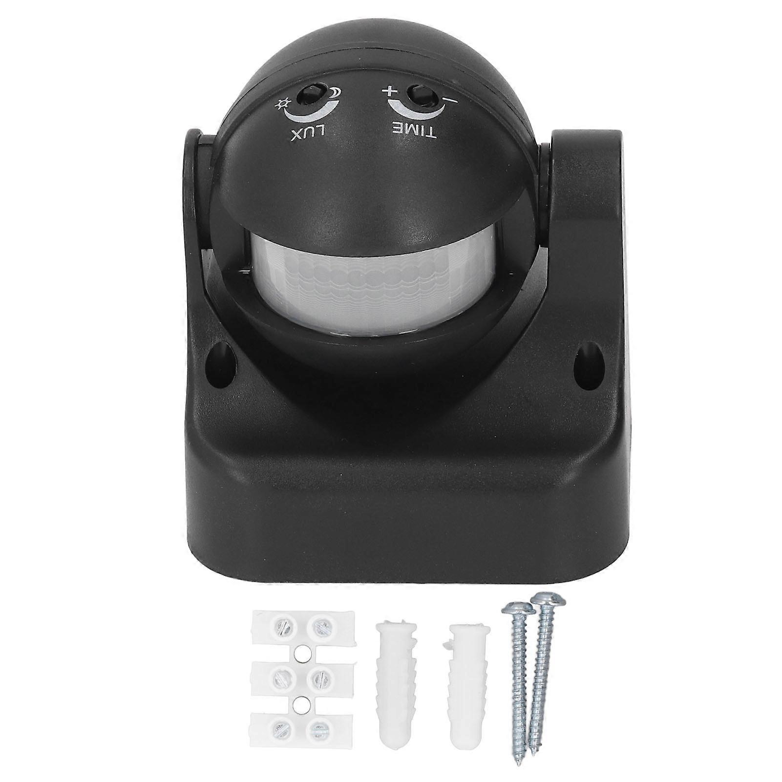 Motion Sensor Detector Switch Waterproof Intelligent Radiationless Abs Housing Infrared Pir Motion Sensor Ac110240v Black