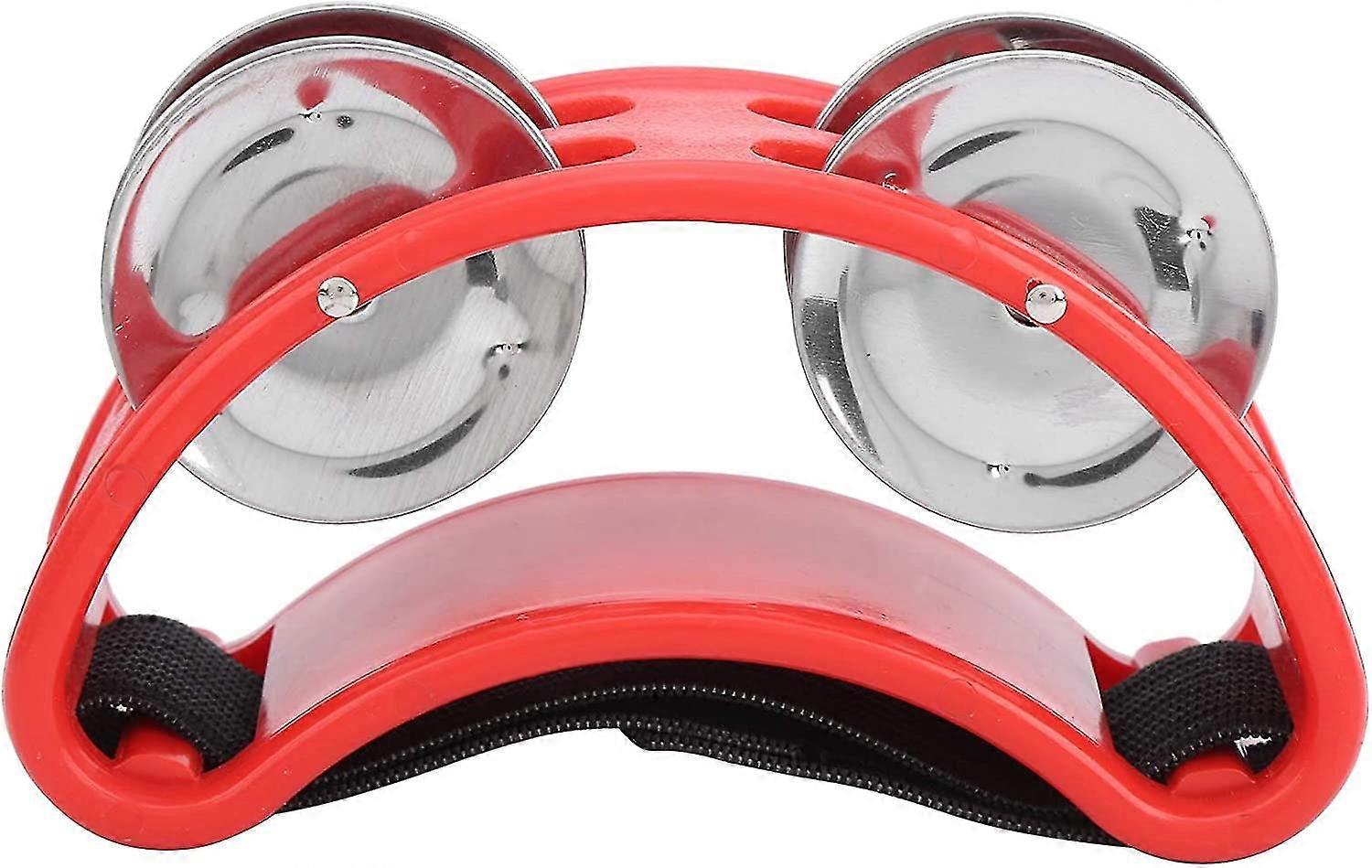 3 ملحقات قرع جرس القدم الملونة لحفلة موسيقى عيد ميلاد - أحمر