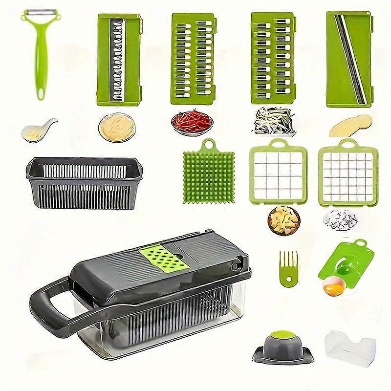 7/16pcs/set, Vegetable Chopper, Multifunctional Fruit Slicer, Manual Food Grater, Vegetable Slicer With Containers, Onion Shredder Chopper With Multip