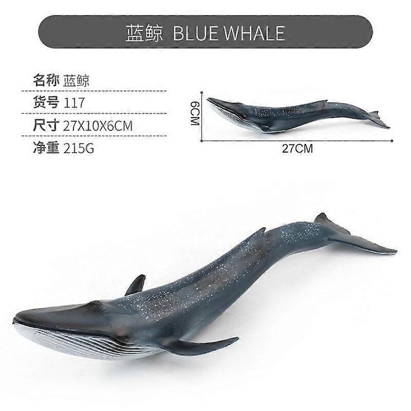 Simulation Whale Animal Figure Collectible Toys Ocean Animal Cognition Action Figures Kids Solid Plastic Cement Toys