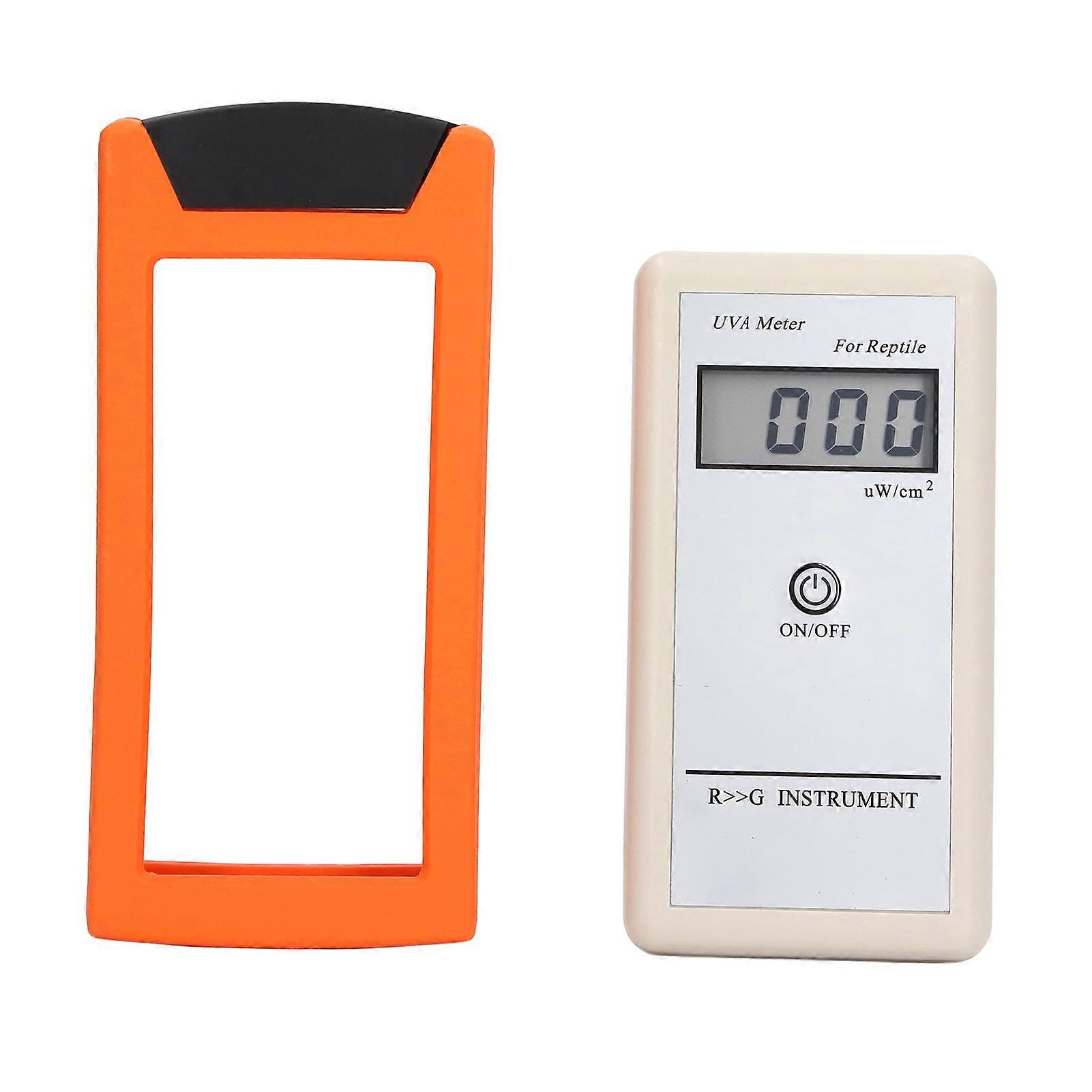 UVA-Messgerät Tragbares Kieselgel-Material 01999 W / cm 3,5-Bit-LCD-UVA-Solarlampentester für Reptilienschlange