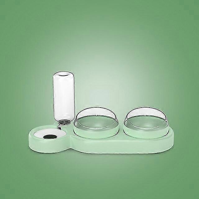 קערת חתול לחיות מחמד GYFDYM מזין אוטומטית כלב קערת מזון לחתולים עם מזרקת מים קערה כפולה שתייה קערות צלחת עמידה מוגבהת חתולים כלבים