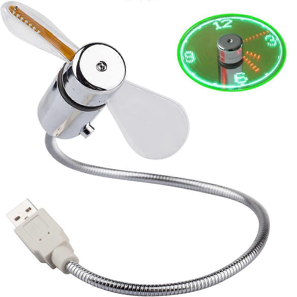 New USB Clock Fan with Real Time Clock Display Function