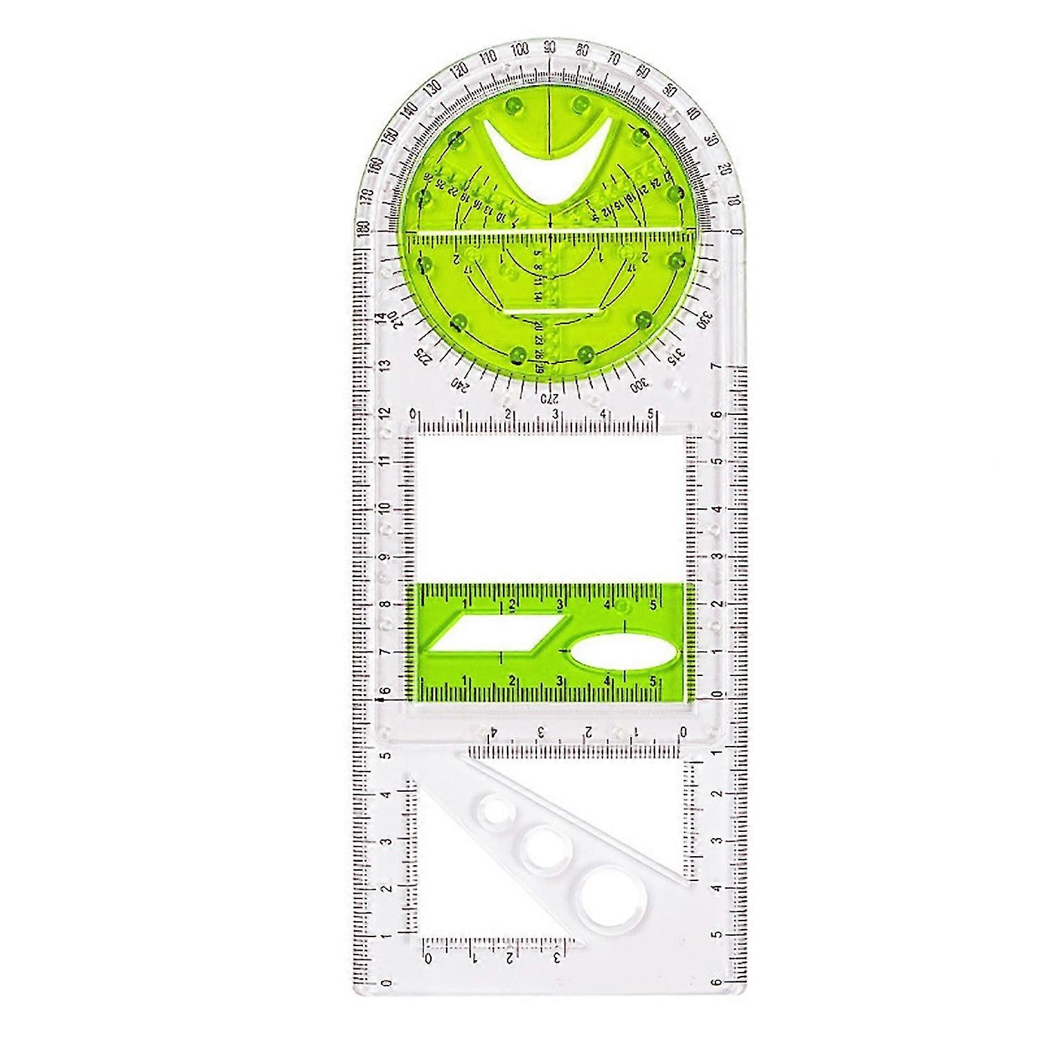 Multifunctional Student Math Rulermultifunctional Rotatable Active Math Ruler Drawing Template