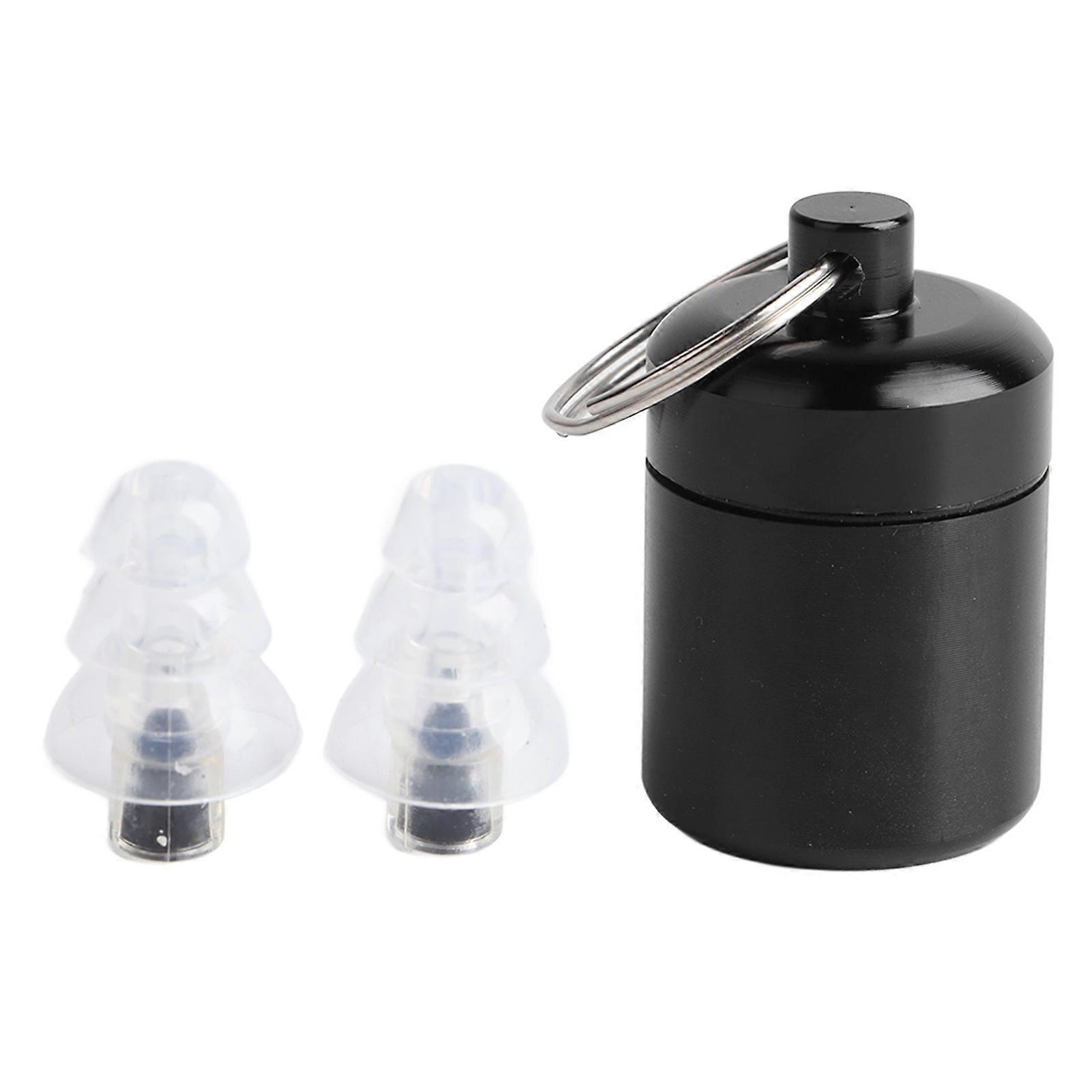 1 Pair Earplugs Liquid Silicone Music Earplugs with Filter Black Noise Reduction Hearing Protection for Music Concert