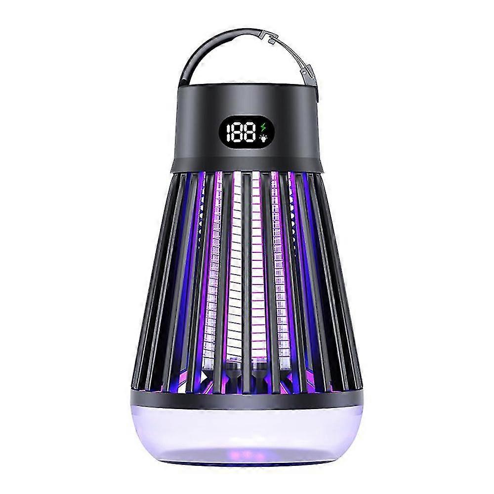 2-in-1 Usb Bug Zapper Lamp Portable 2000mah Fly Trap Camping Light Type-c Charging 3.7v 2w Ip5x Waterproof Safe To Use For Home