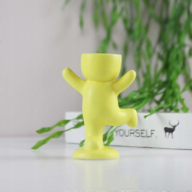 Ceramic Flower Pot Humanoid Vase Decoration candle holder