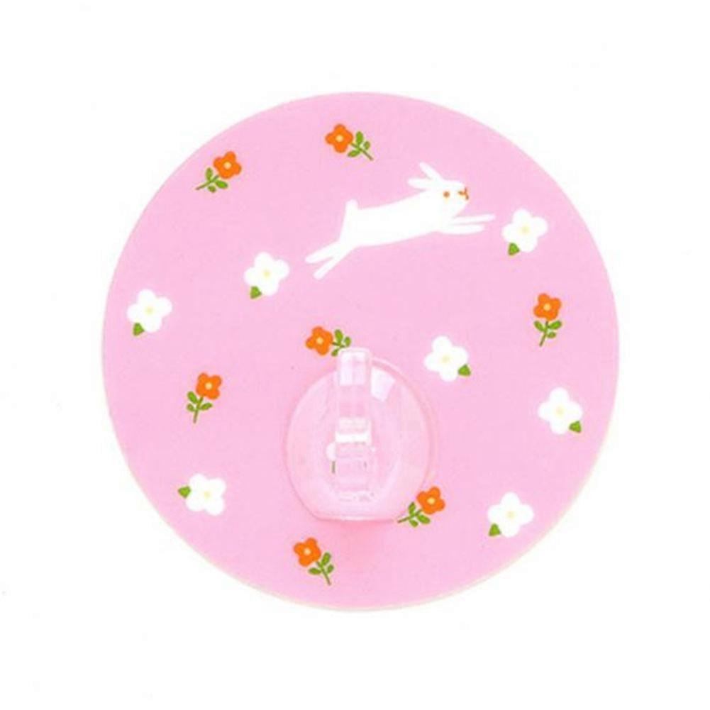 Self Adhesive Wall Suction Hooks Home Bathroom Kitchen Storage Organizer Hook(Pink)