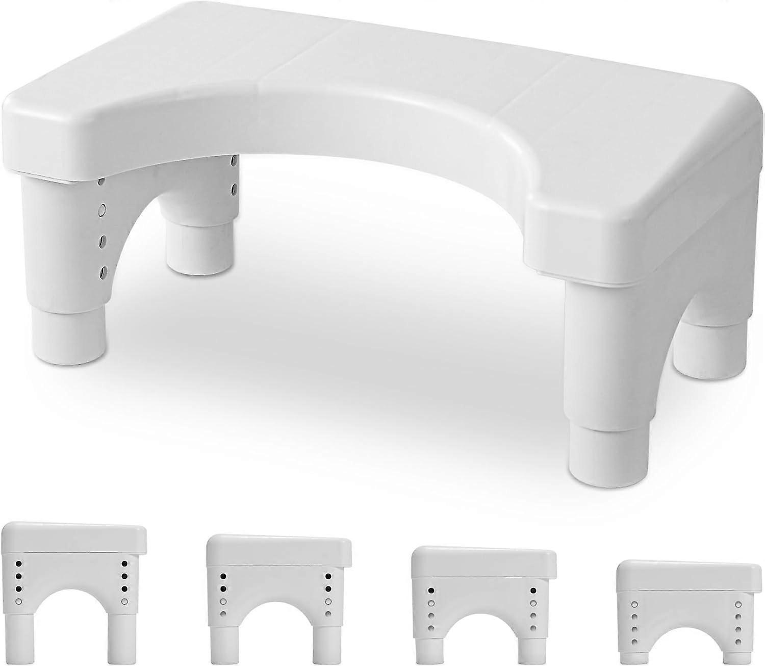 Pottajakkara aikuisten wc-jakkara valkoinen kylpyhuoneeseen, 5.9" - 8.5"