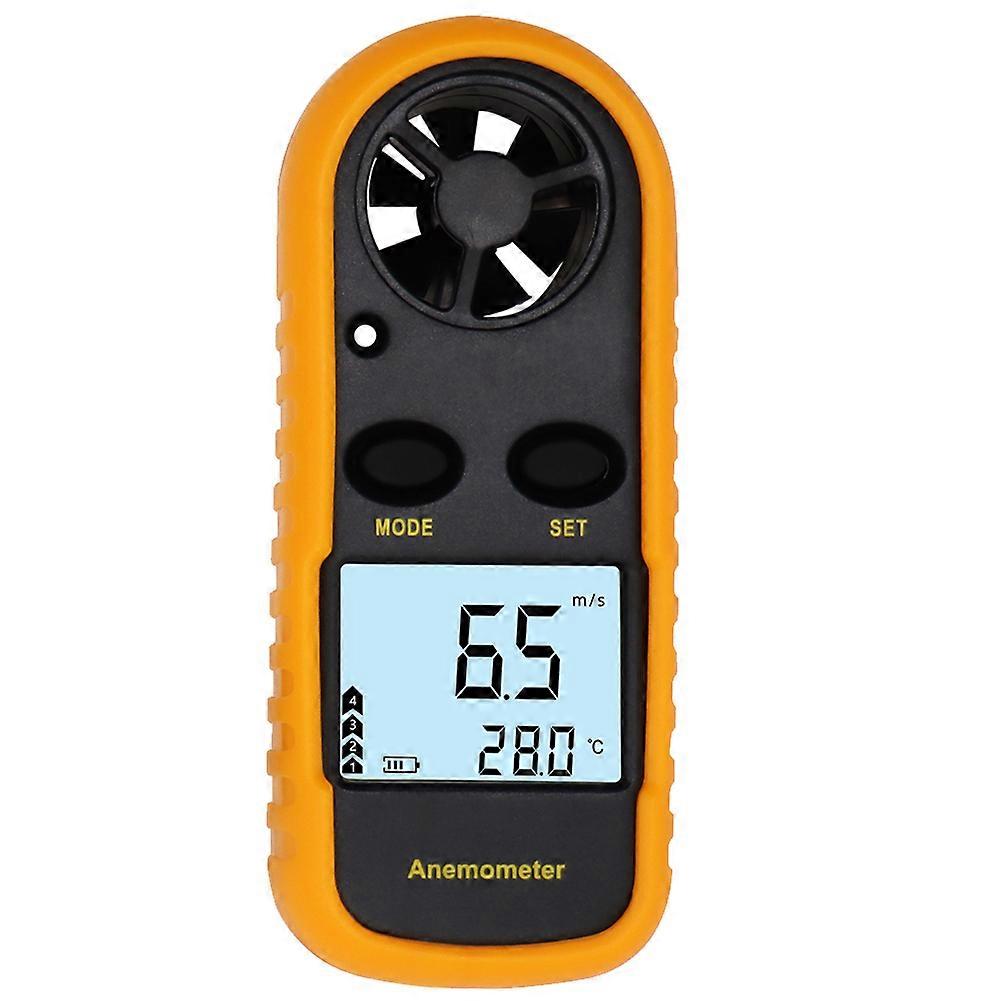 2 In1 Handheld Anemometer Measuring Air Conditioning Outdoor Wind Speed Temperature Volume Tester M