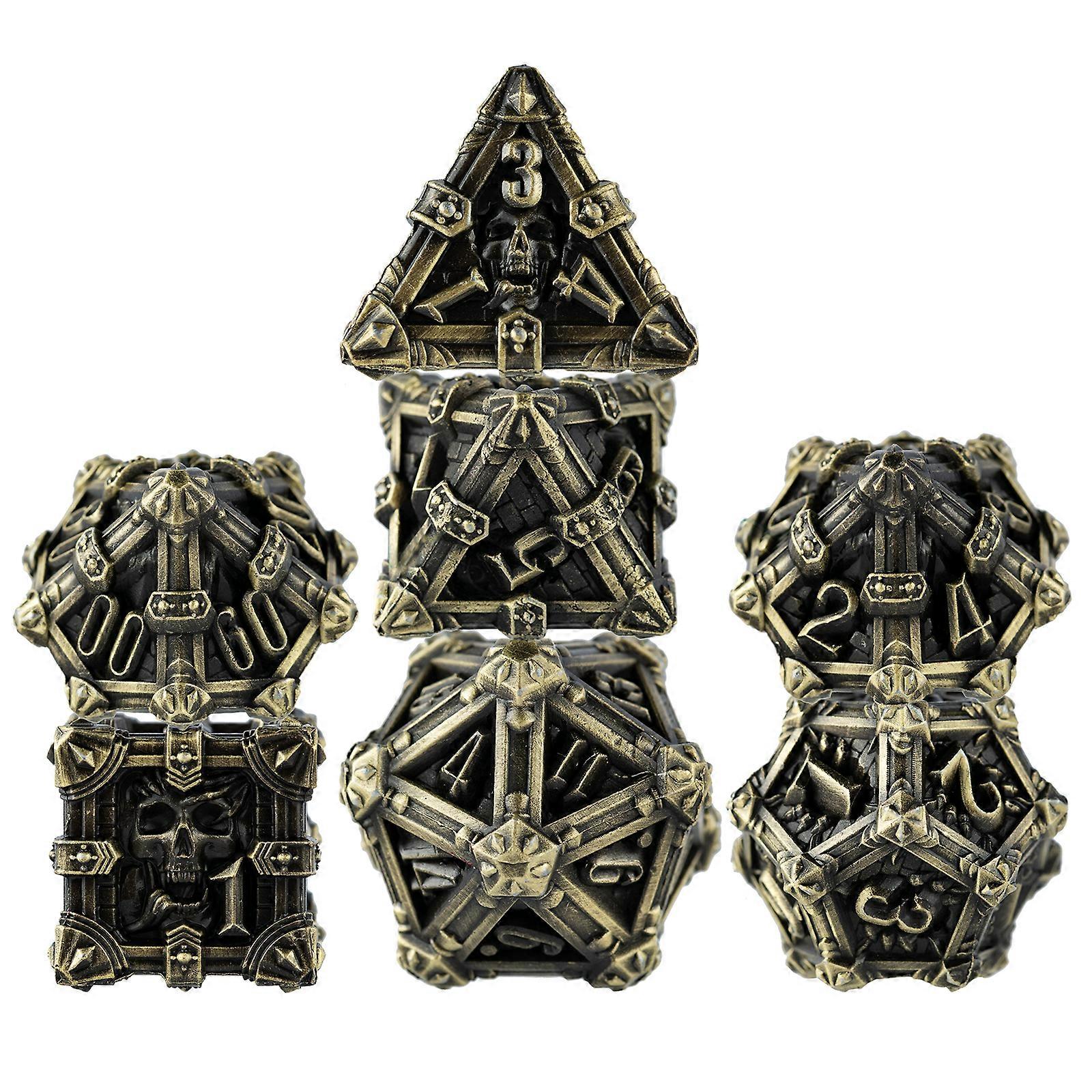 Rpg Dnd Dice Set, Dragon Dices Polyedral Dice Set de jeu de rôle Dice, Jeux de société D&d Dice Metal Dnd Dice Dnd Sharp Edge Dice