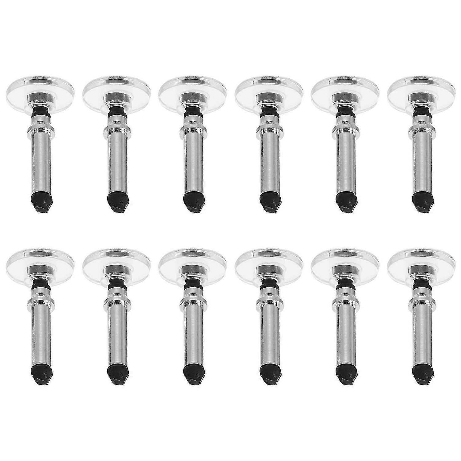 12pcs Universal Replacement Disc Tips for Touch Screen Devices (Silver)