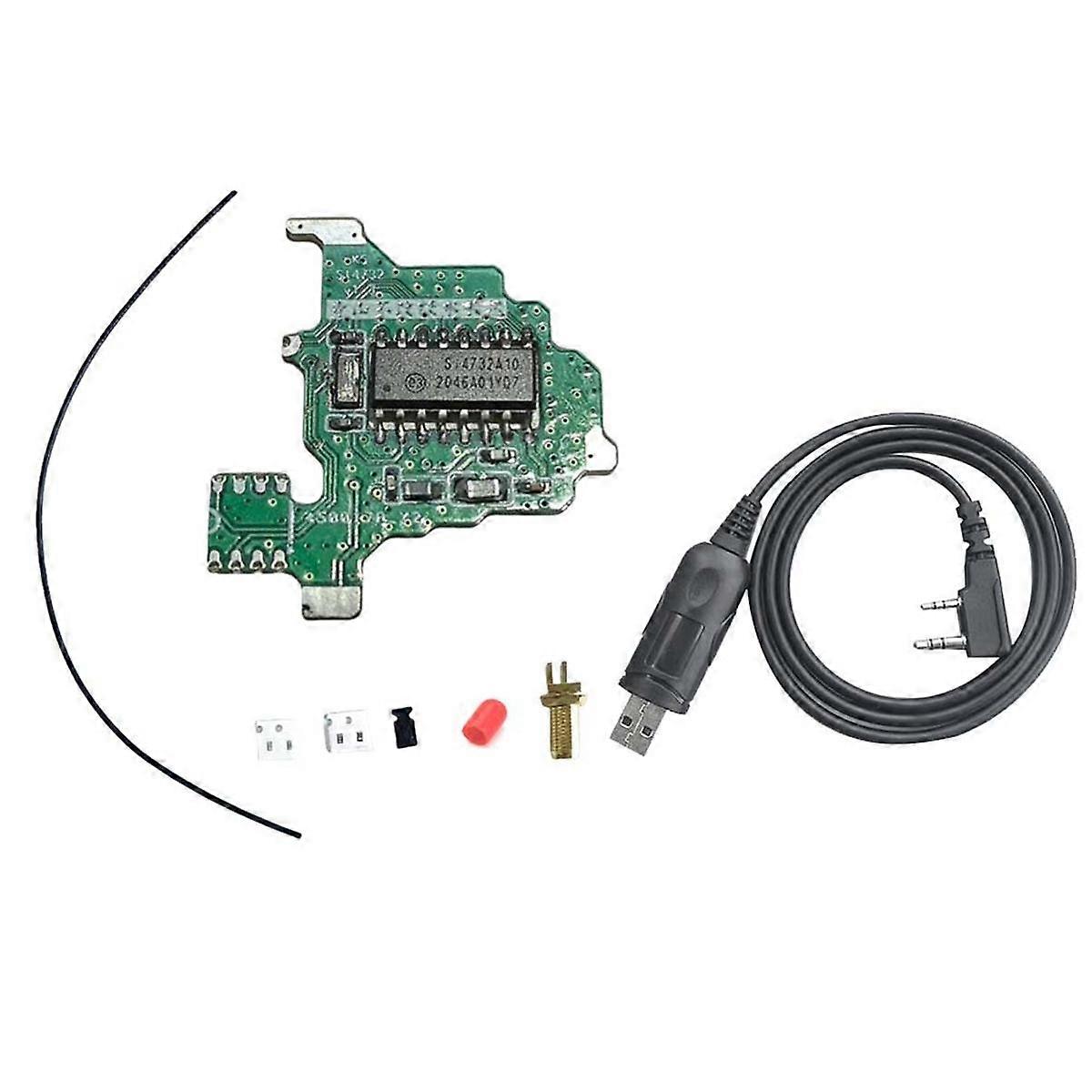 SI4732 Radio Modification Module+USB Programming Cable for UVK5/UVK6 ShortWave FM Dual Antenna Solu