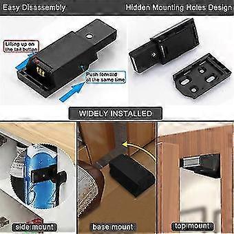 2 Pack Heavy Duty Push Latch & Lock For Hidden Door Touch Latches And Catch Magnet Push Release Dra