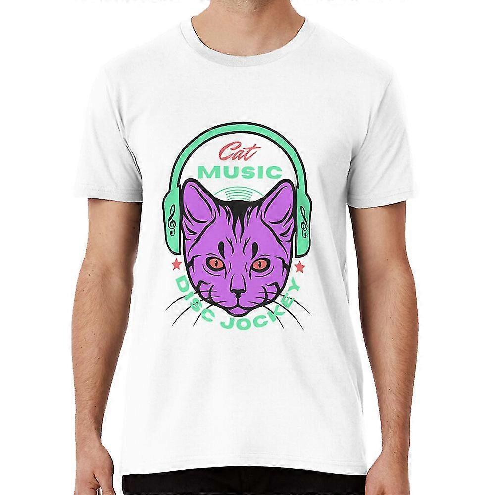 Mačacia hudba disk džokej tričko house music gitara