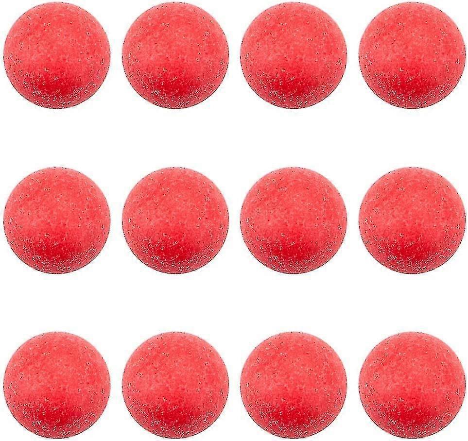12 Pack Red Textured Soccer Balls For Standard Soccer Tables And Classic Table Soccer Game Balls