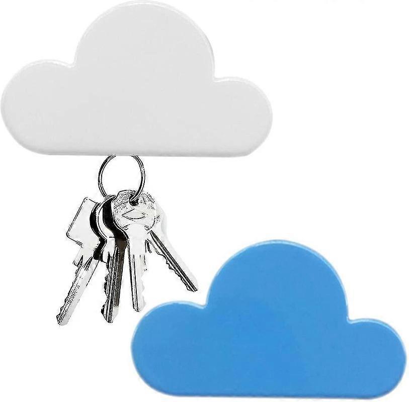 2 PCS Cloud Shapes Magnetic Wall Key Holder Keychains Hooks