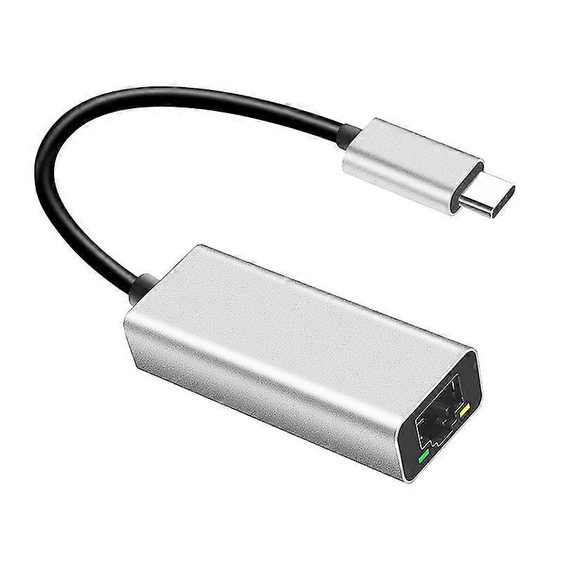 USB Ethernet Adapter Universal Plug and Play TPE USB-C to RJ45 Gigabit Lan Converter Cable for Notebook