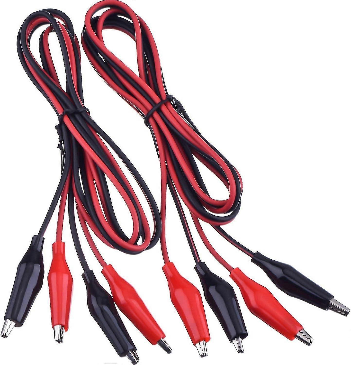 2 Groups 1m Test Leads Set With Alligator Clips Double-ended Jumper Wires