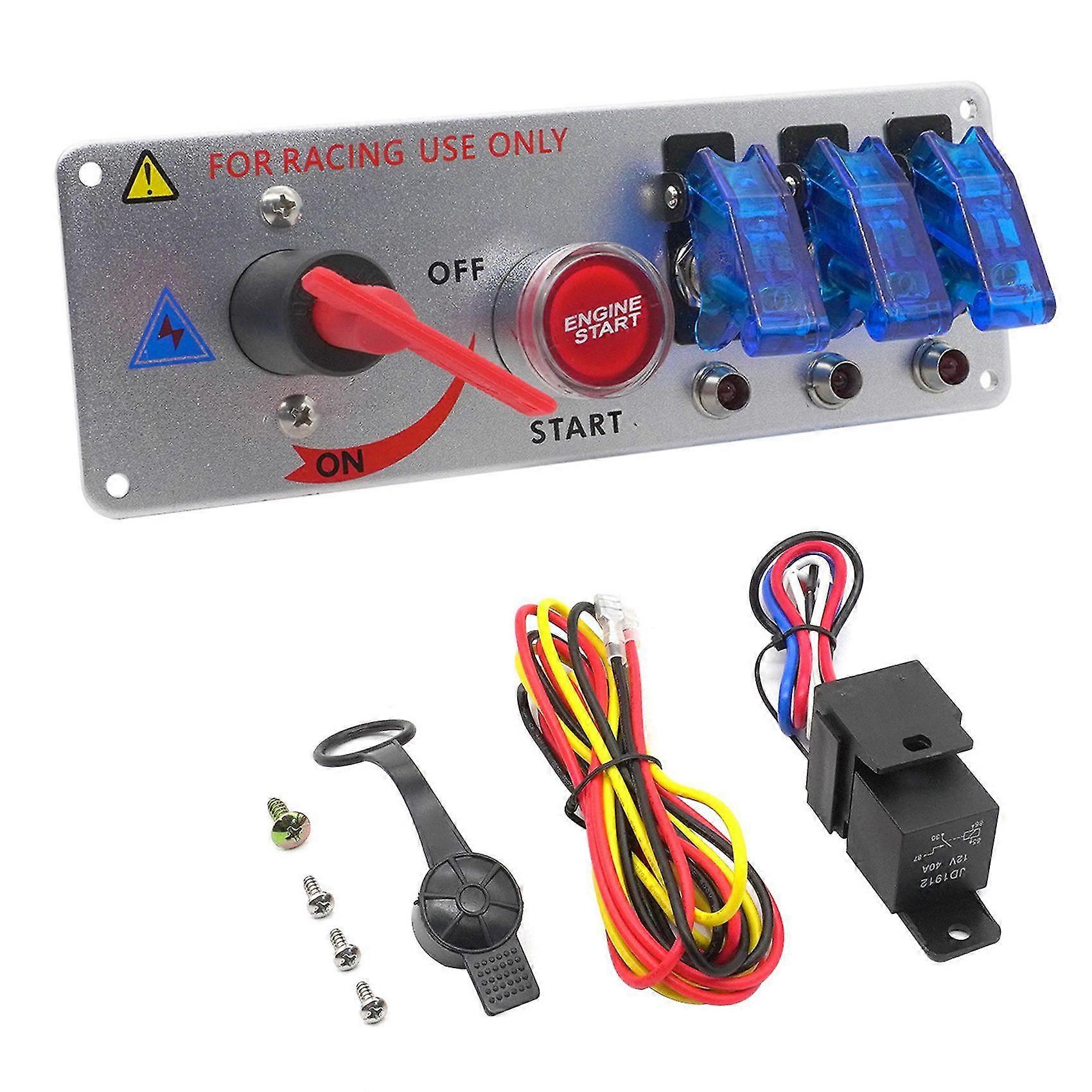 Car 12v One-button Start Master Switch Panel Racing Modified Led Ignition Switch Engine Start Power