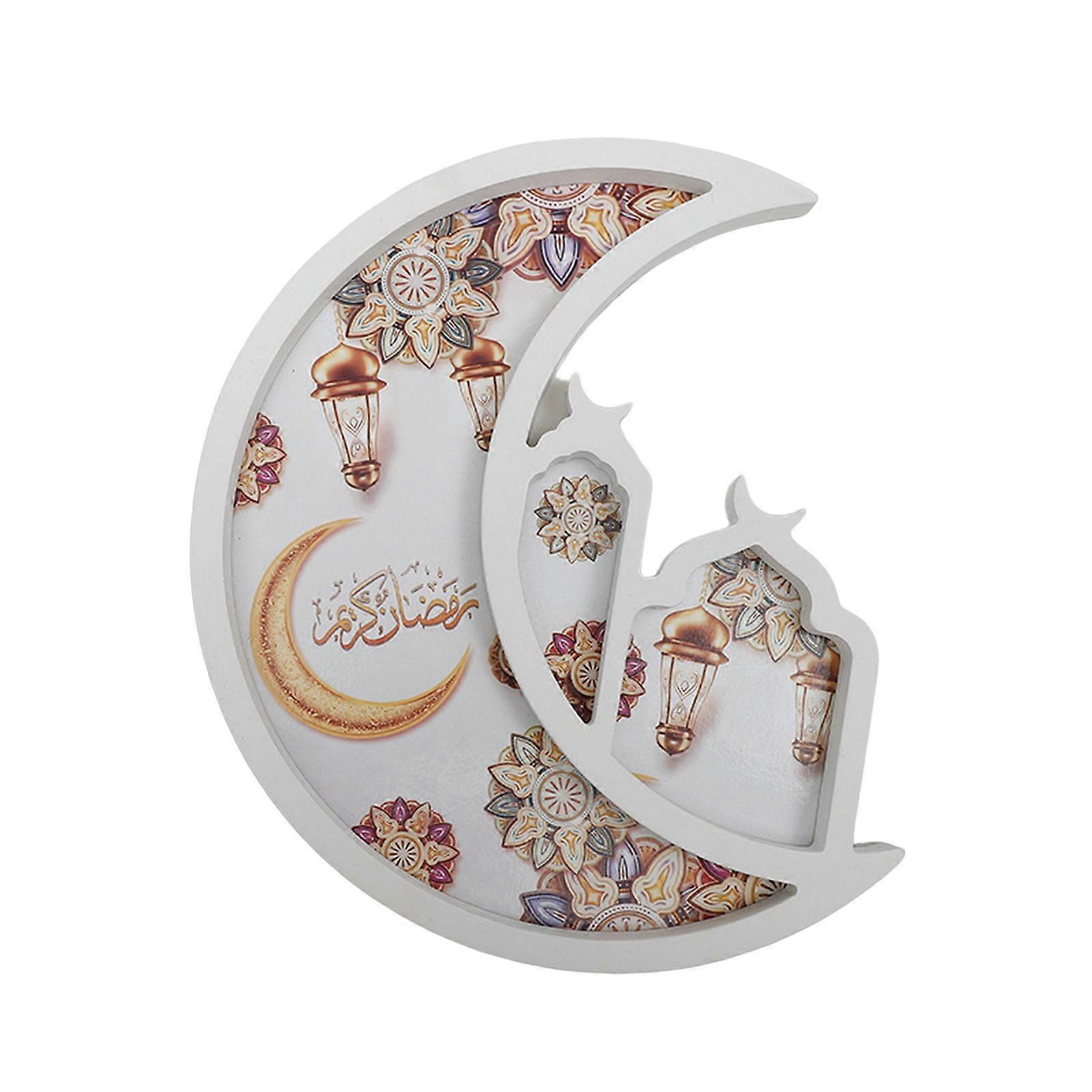 Wooden Tray Star And Moon Design Serving Tray Festive Wood Plate for Home Parties Celebrations And Holidays
