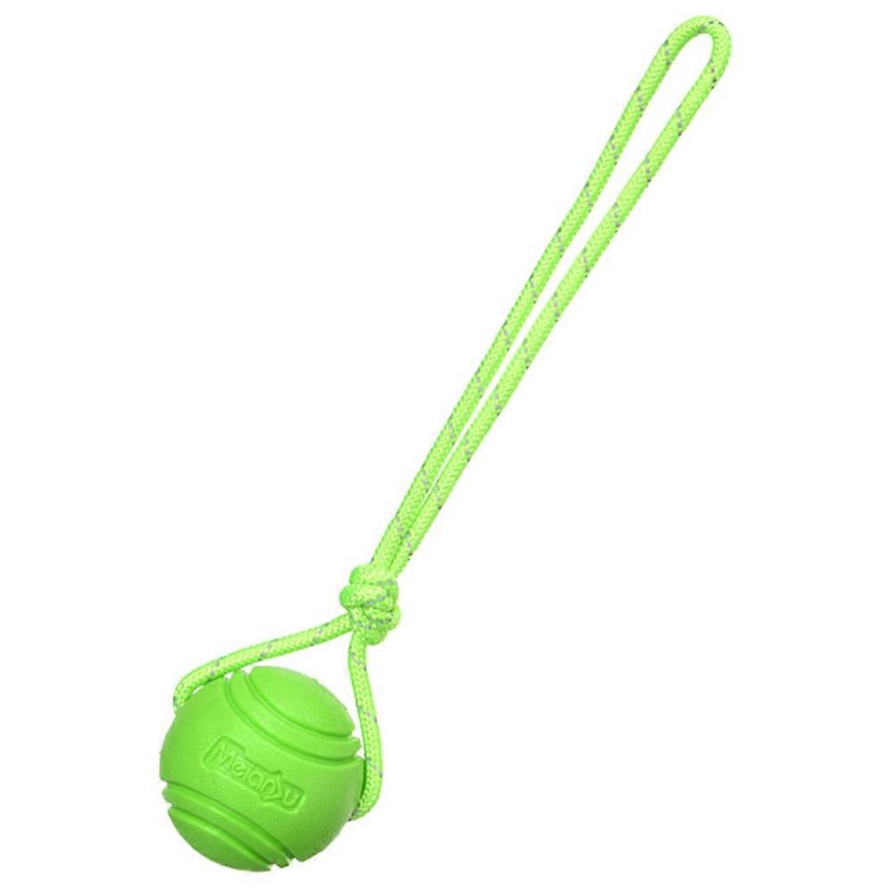 MEIANJU 5cm Pet Bite Resistant TPR Bouncing Ball Dog Interactive Training Toy with Reflective Nylon 
