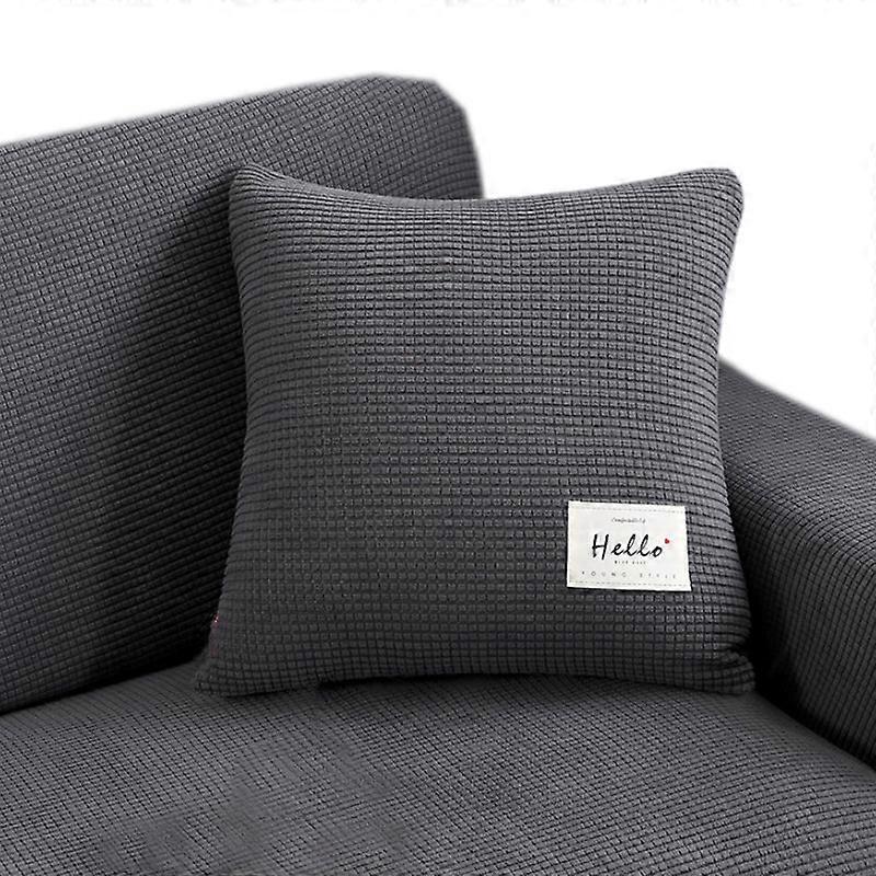Pillowcase 45X45cm Dark Gray Polyester Thick Stretchable Cushion For Pillow Cases