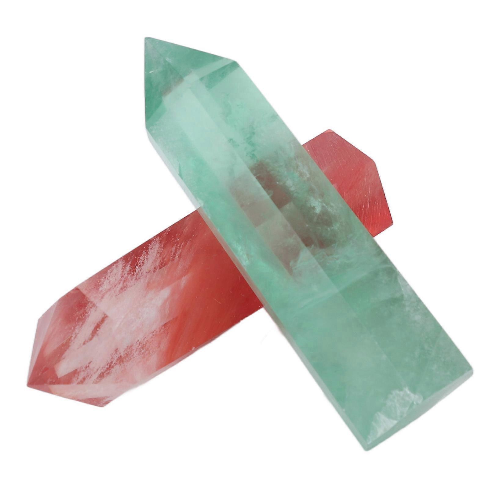 Natural Crystal Tower Set Hexagonal Prisms Unicuspid Single Point for Therapy Meditation Yoga Home Decoration