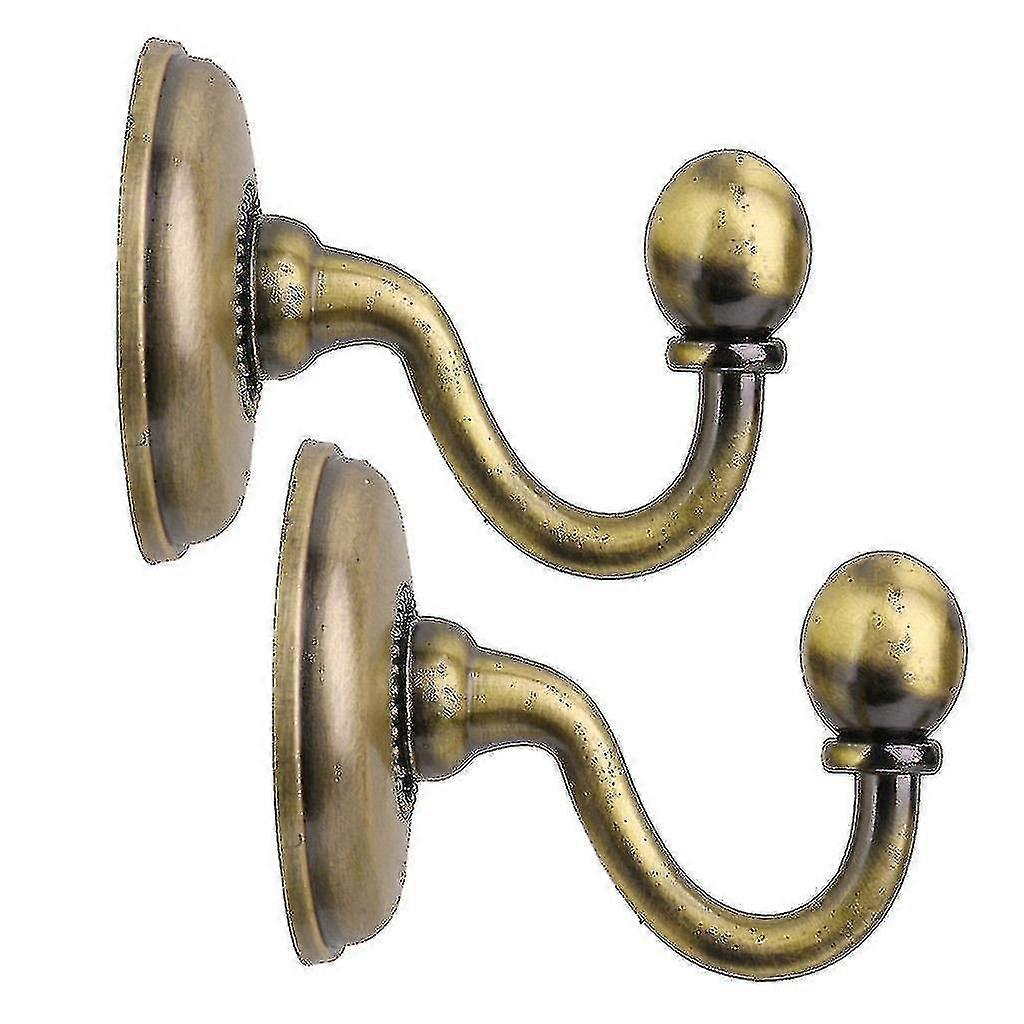 2 Pack Metal Curtain Back Hook Hangers Wall Tie Back Hook Hangers