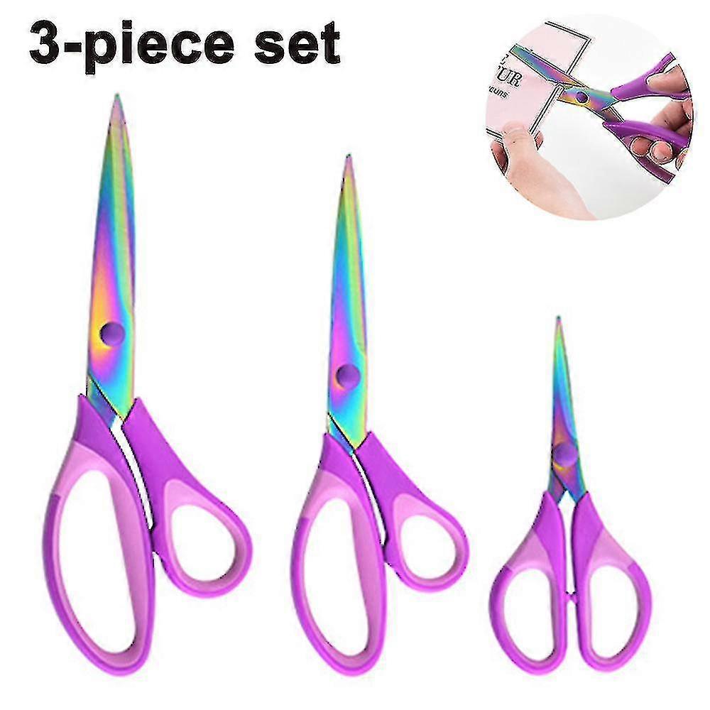 Titanium Scissors Set Compatible With Sewing, Arts, Crafts, Office