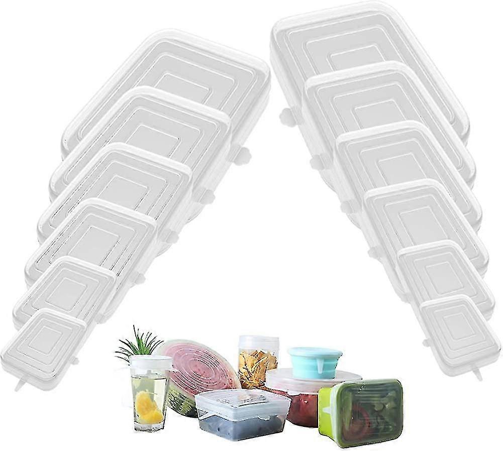 12 Pieces Silicone Lids, Bpa Free Silicone Stretch Lids, 12 Different Size