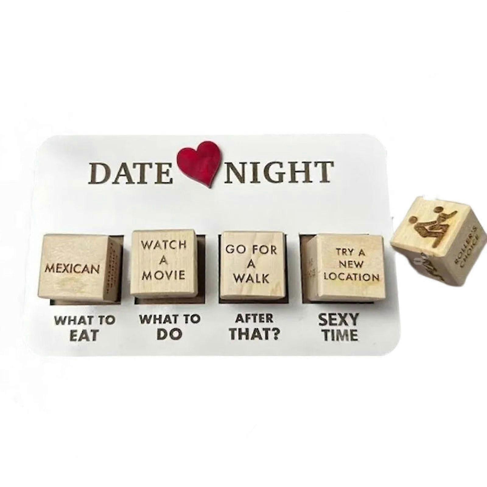 Date Night Dice After Dark Edition, Date Night Wooden Dice Game For Couples Hot