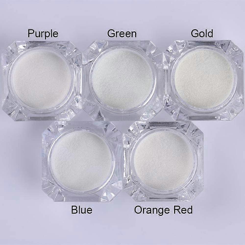 5 Boîtes De Poudre De Perle Nail Art Glitter Effet Miroir Chrome Pigment UV Gel Vernis Scintillant Tremper Poussière Nail Art Décoration Kit D'ongles Poudre De Chrome Pour Ongles | BE