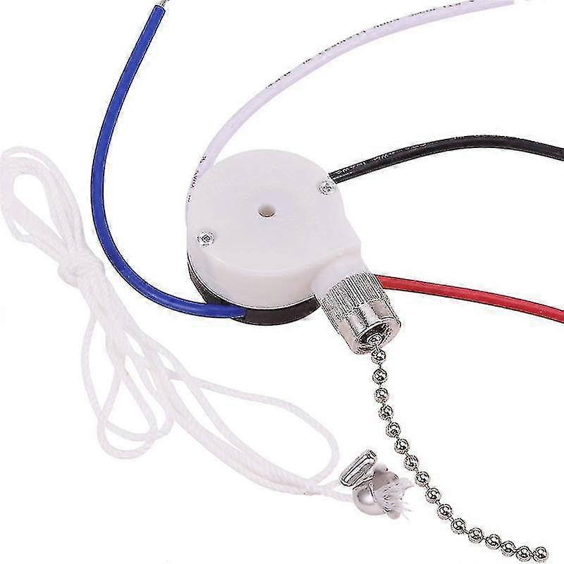 Ceiling Fan Switch Kit 3 Speed 4 Wire,ze-208s Pull Wire Switch Silver
