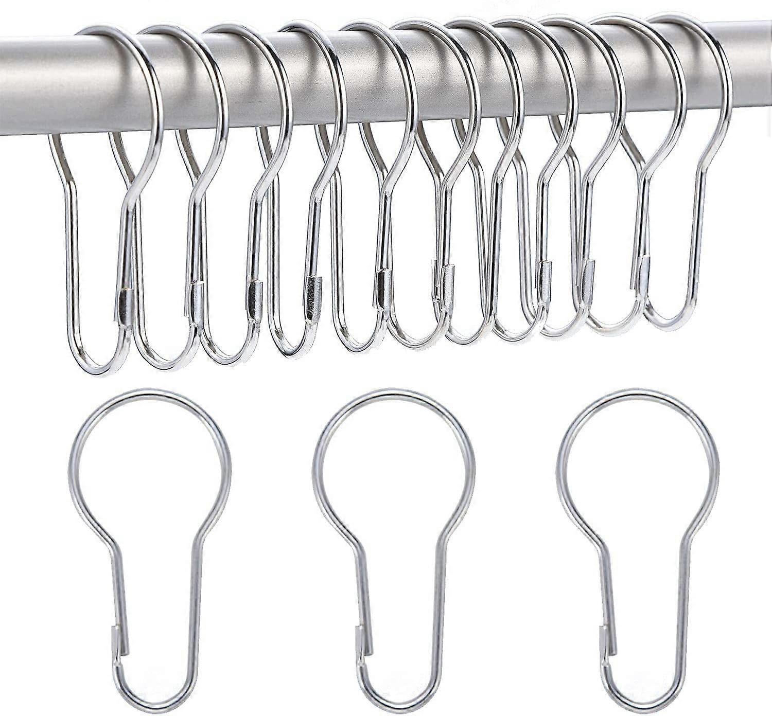 12 Pack Shower Curtain Ring Hanging Hooks for Sorting and Organizing