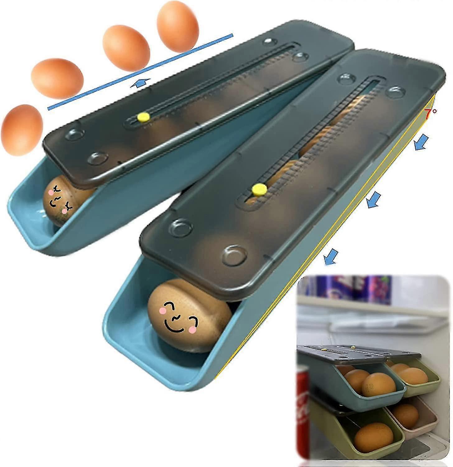 Egg Box For Refrirator Automatic Rolling With Reer, Egg H Stora Box Er, Bpa Stora Container, Izer Stora Box F