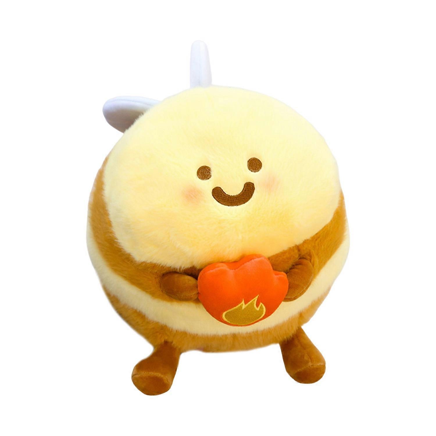 Bee Plush Toy Vegetable Shark Frame Opening Bee Plushie Stuffed Animal Doll Pillow Home Office