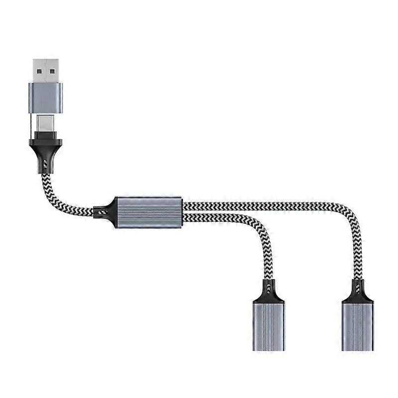 USB/Type C 1 Male to 2/3 Female Extension Cord Connector Data&Charger Adapter