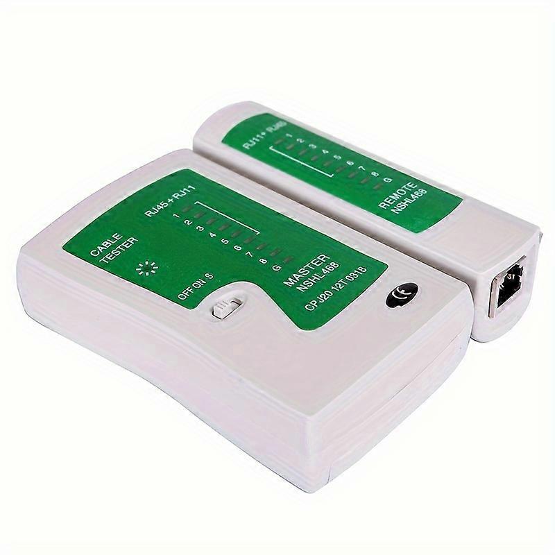 8P Multipurpose Network Cable Tester - Accurately Test RJ45 and RJ11 Telephone Lines with Digital Display - Battery Powered, Portable, and Easy to Use